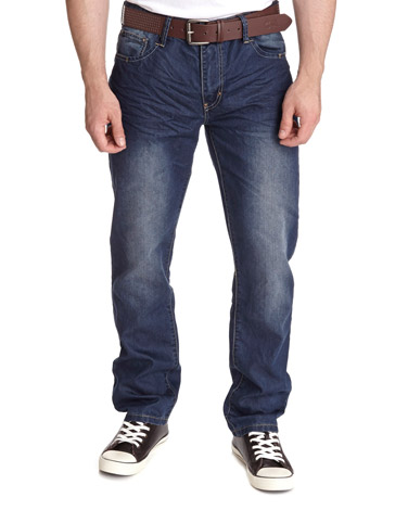Centered Straight Fit Jean With Belt